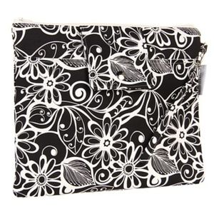 Universal Modern Flower Print Padded Clutch Bag